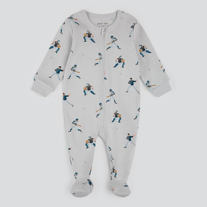 Footed Sleeper Knit/Grey-Petit Lem