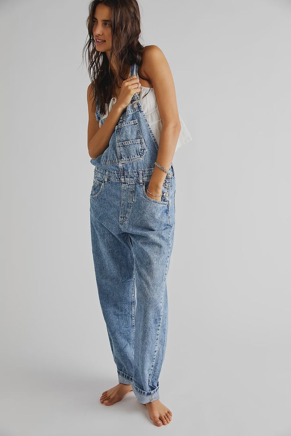 Free People/Ziggy Denim Overall/powder Blue