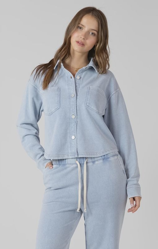 Dex/cropped knit overshirt