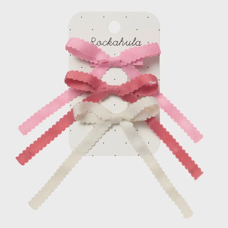 Rockahula Scalloped Bow Tie Clips 3 Pack