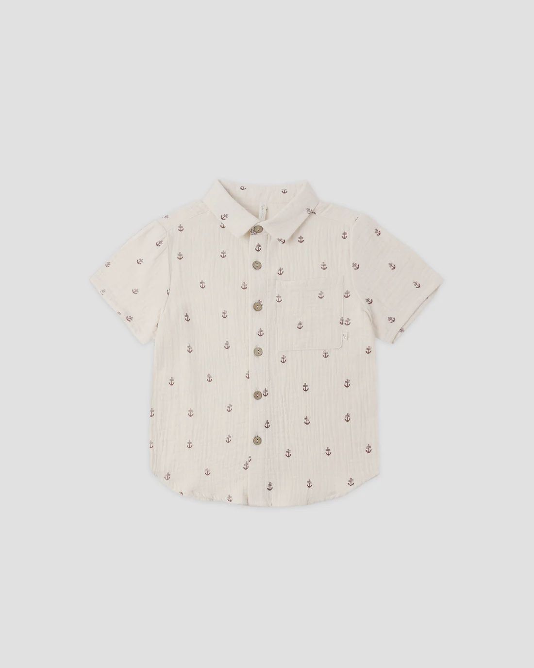 Rylee+cru collared Short Sleeve Shirt/Anchors