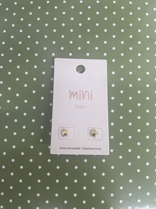 Mini golden stars earrings in stainless steel