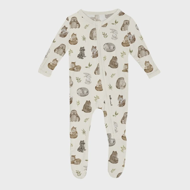Kickee Pants/Print Footie!with 2 way zipper/Natural mom&amp;baby