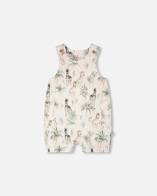 Deux Par Deux/Jersey Romper/Printed Zebra Jungle