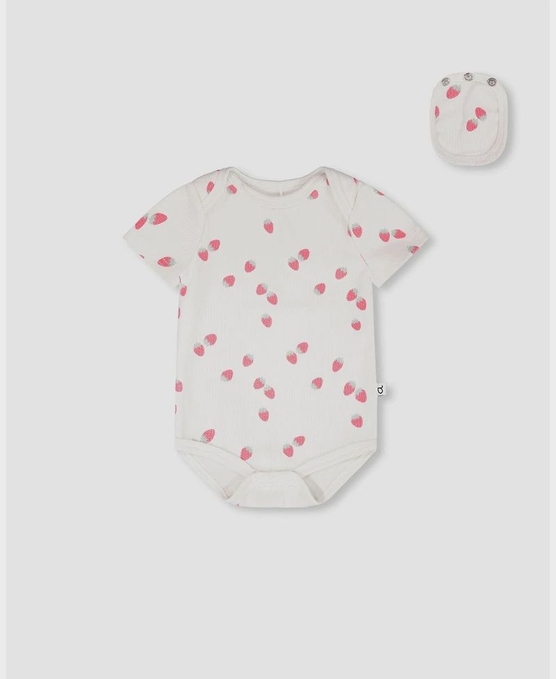 Deux Par Deux/jersey onesie/Printed Strawberries