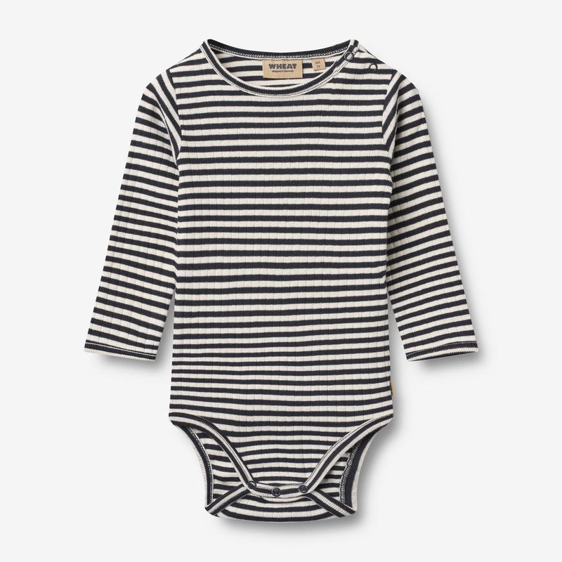 Wheat/Body L/S Berti Navy Rib Stripe