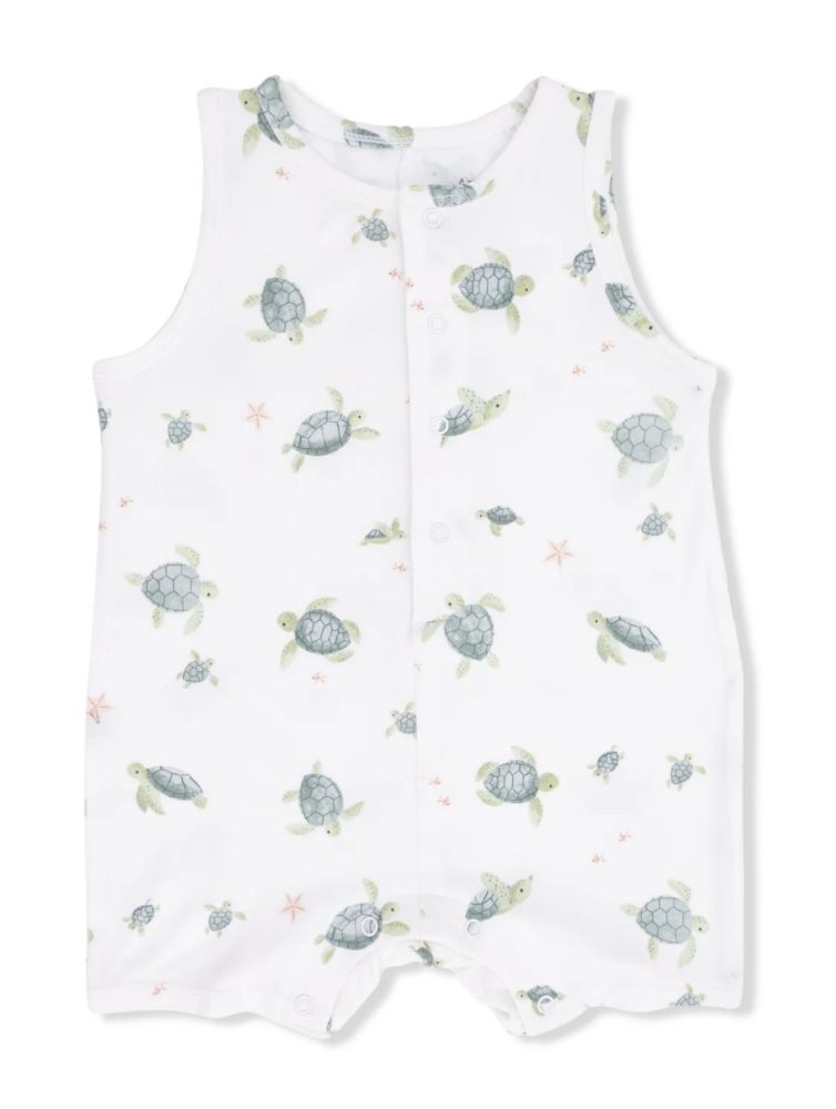 Seamless Shortie Romper / Sea Turtles