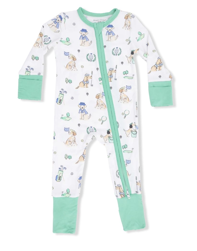 Convertible Romper / Country Club Dogs Neutral