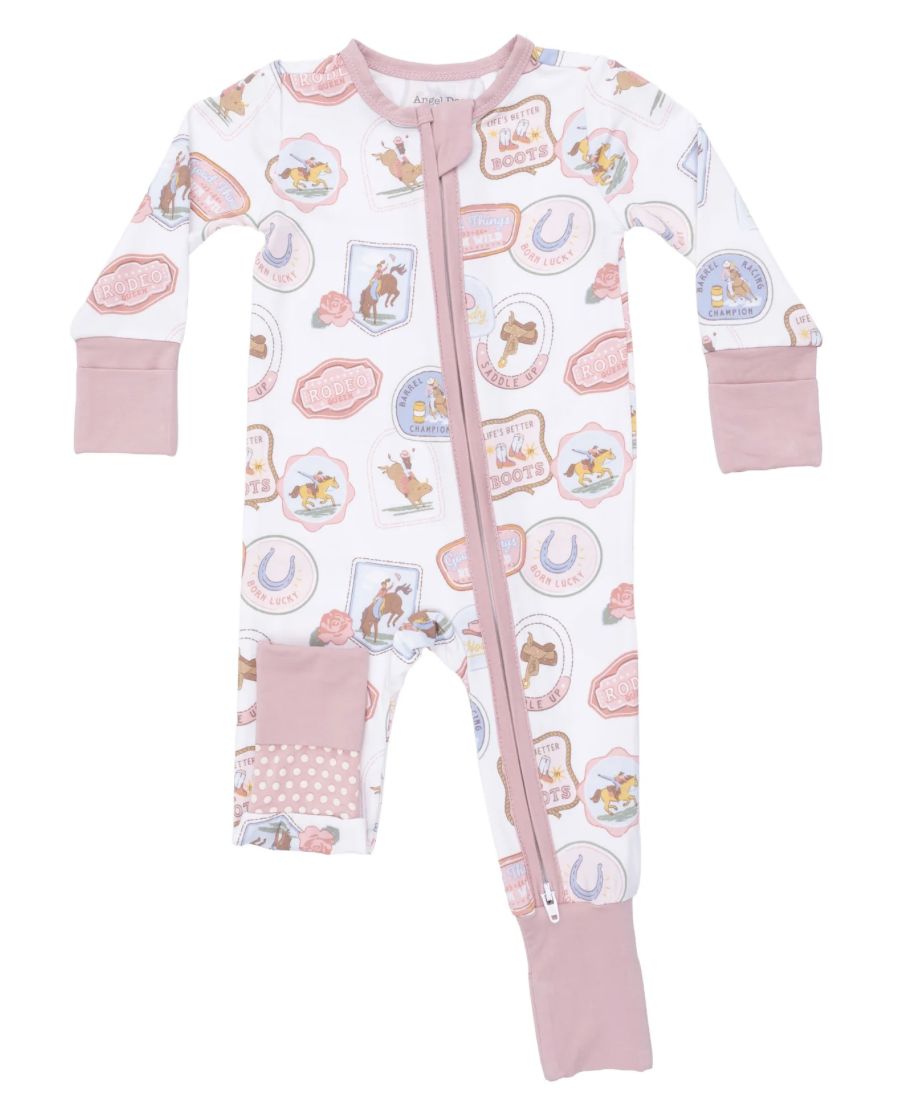 Convertible Romper / Rodeo Patches Pink