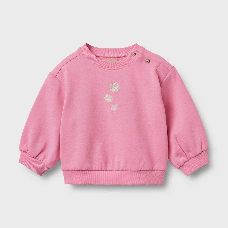 Wheat/Baby Sweatshirt L/S Eliza/Pink