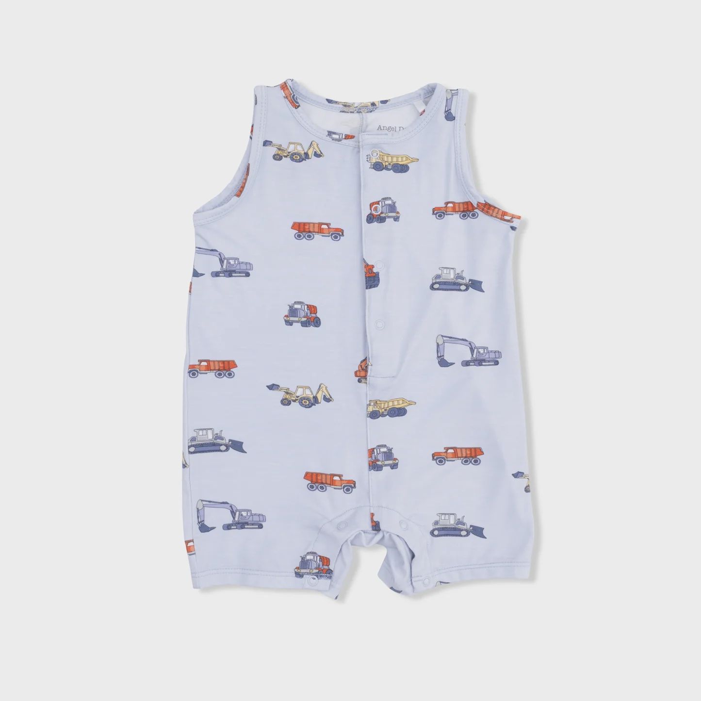 Sleeveless Shortie Romper / Construction Vehicles