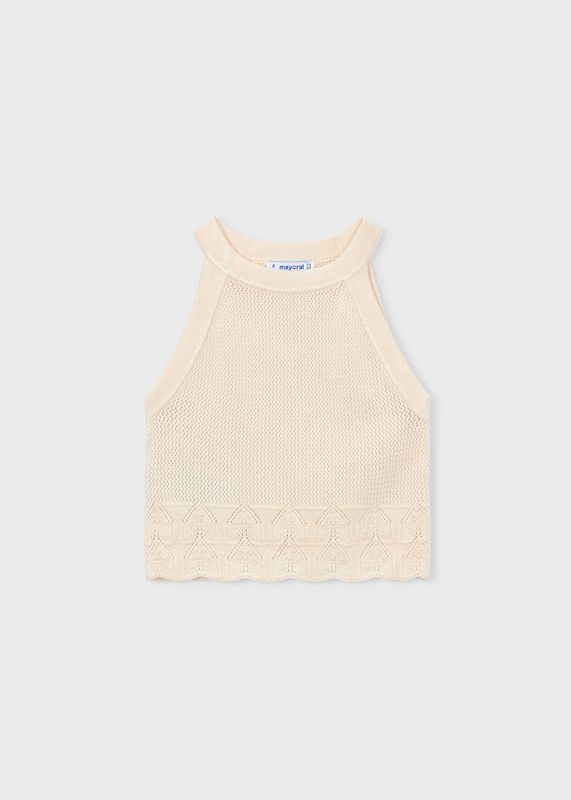 Mayoral/girls knit top/Cream