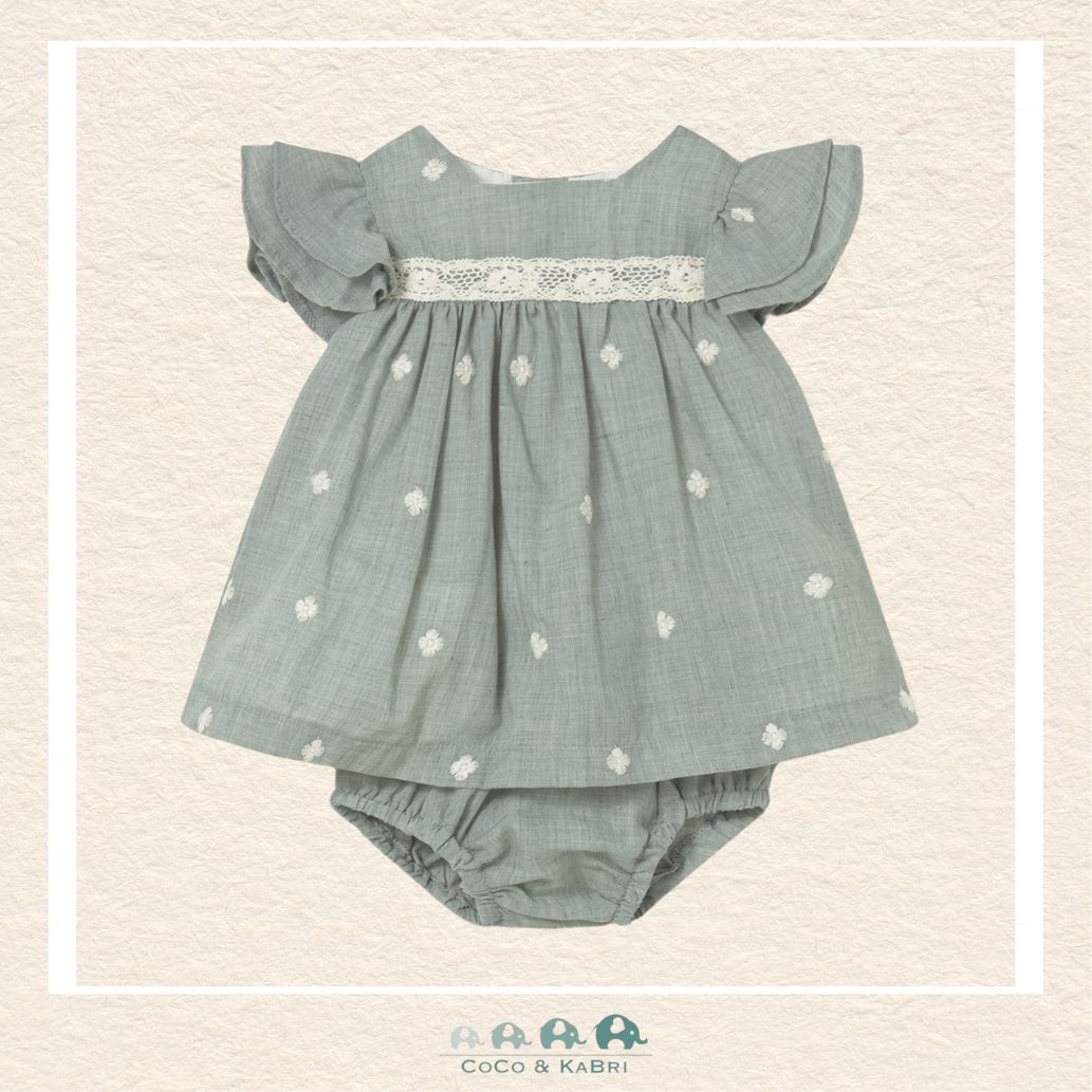 Mayoral/Infant Embroidered Dress/Aqua