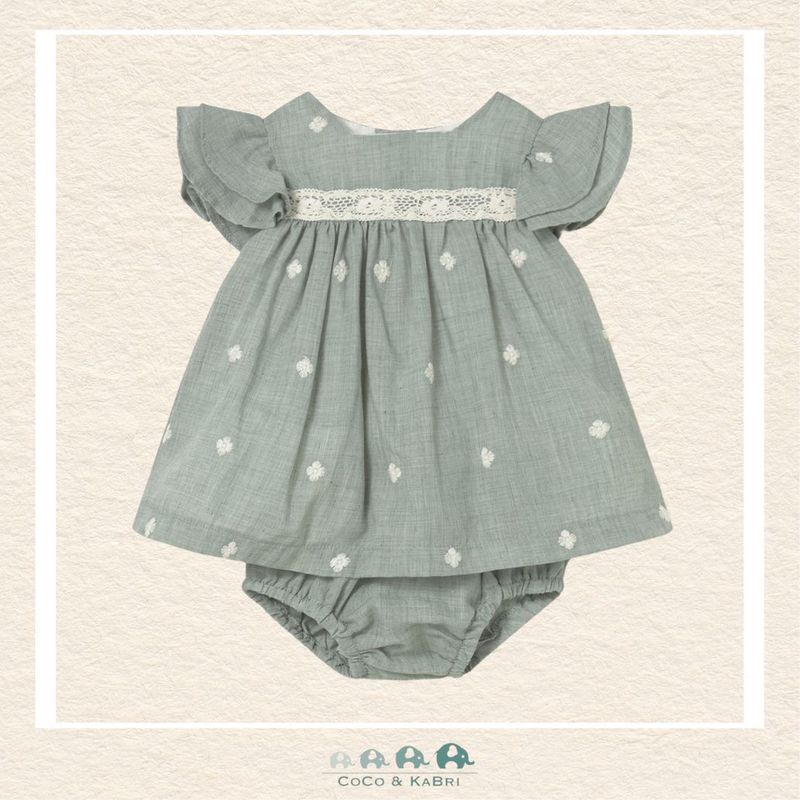 Mayoral/Infant Embroidered Dress/Aqua