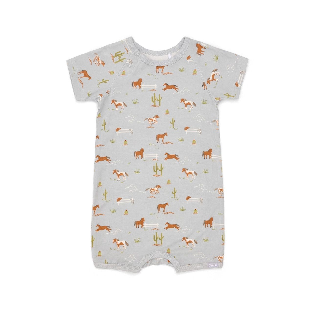 Coccoli Modal Rompers/Horse/Blue