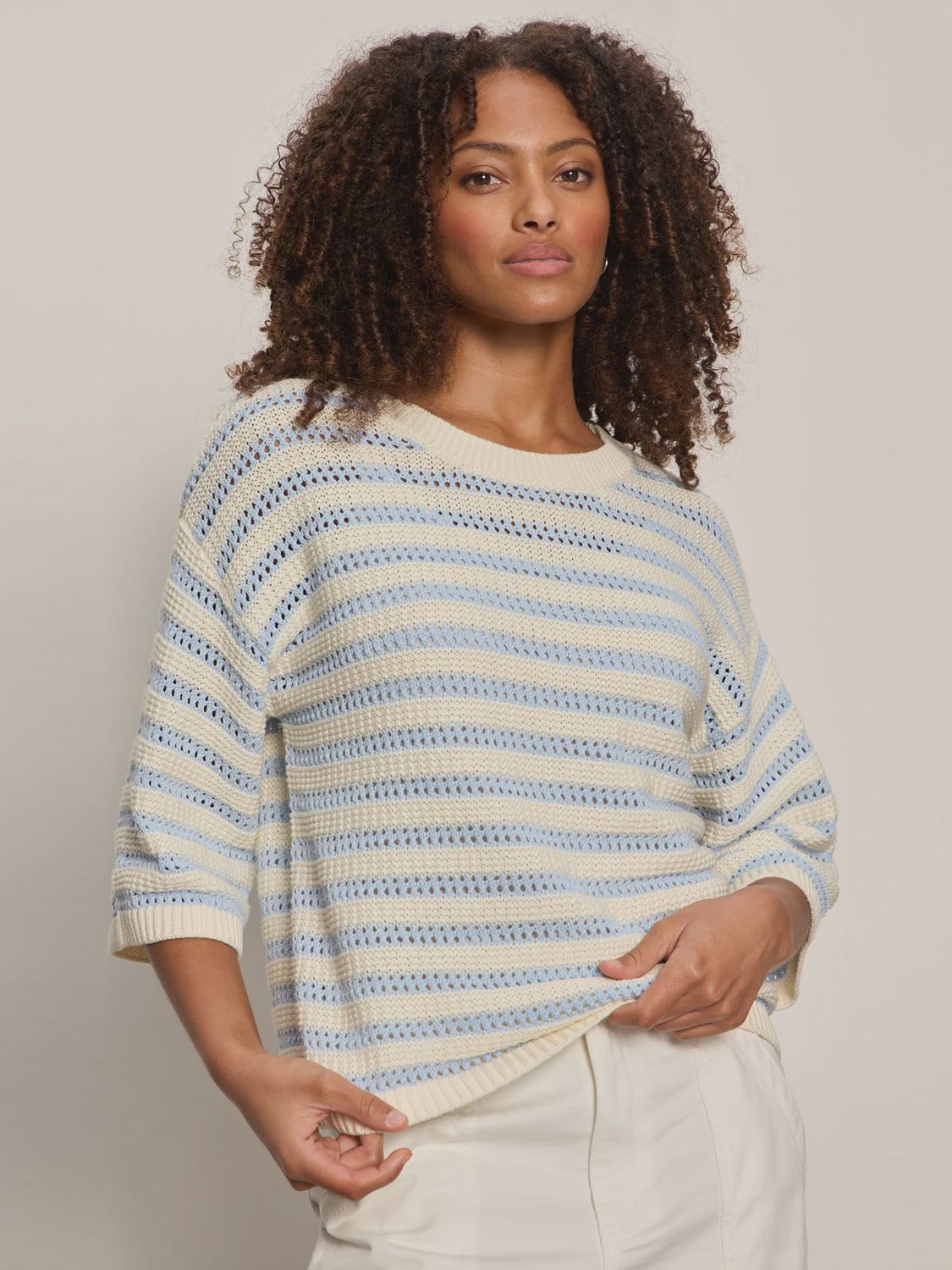 Sanctuary/Elle Sweater Tee/Blue Aura Stripe