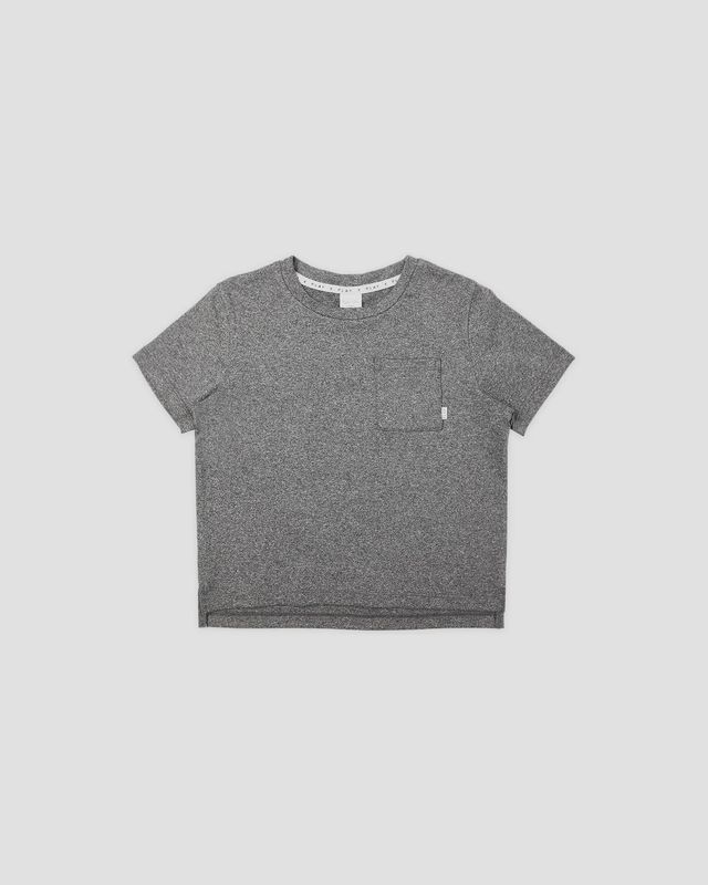 Rylee+Cru/Cove Essential Pocket Tee/Heathered Black