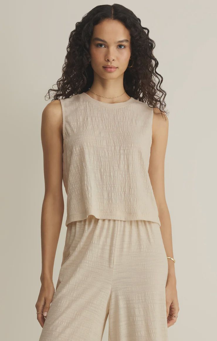 Z Supply/Sloane Textured Top/Whisper White