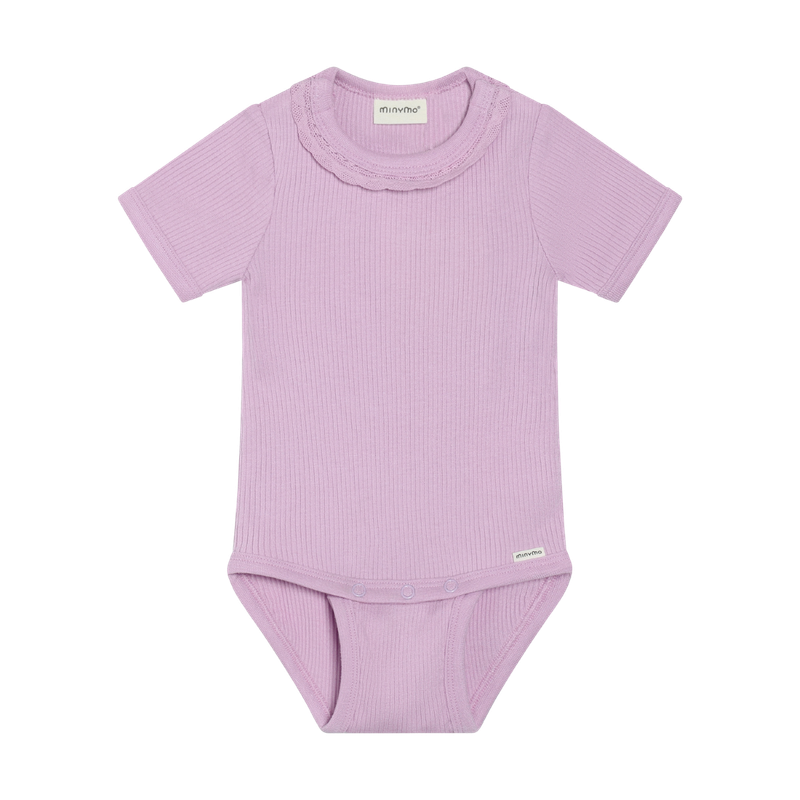 Minymo/Baby Girls Body SS Rib/Purple