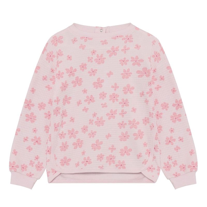 Minymo/Girls Sweatshirt LS AOP/Pink Flowers