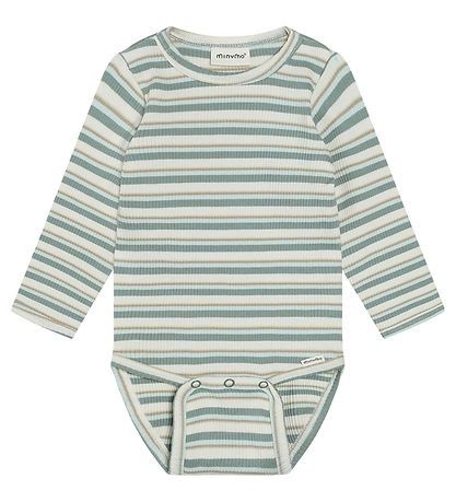 Minymo/Infant Body SS AOP/Green Stripe
