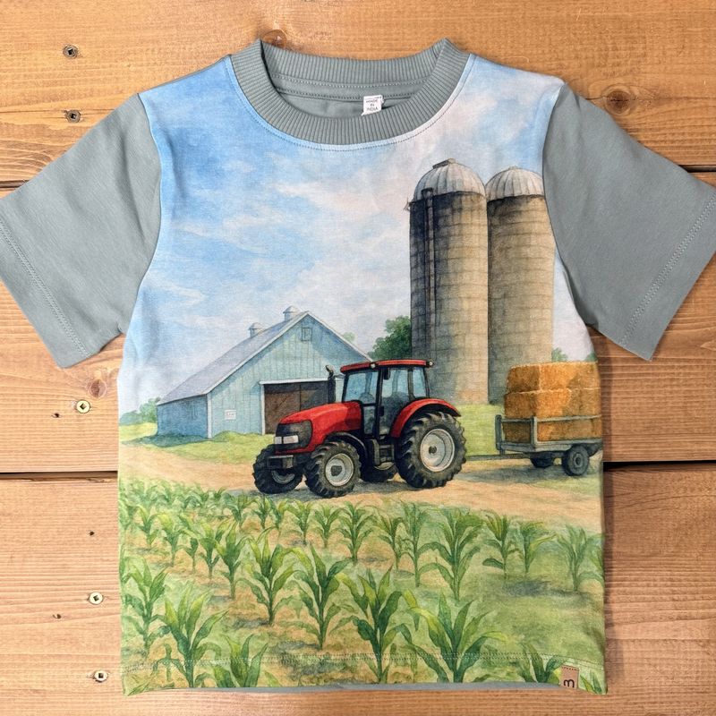 Minymo/Tee SS/Tractor Bails/Green