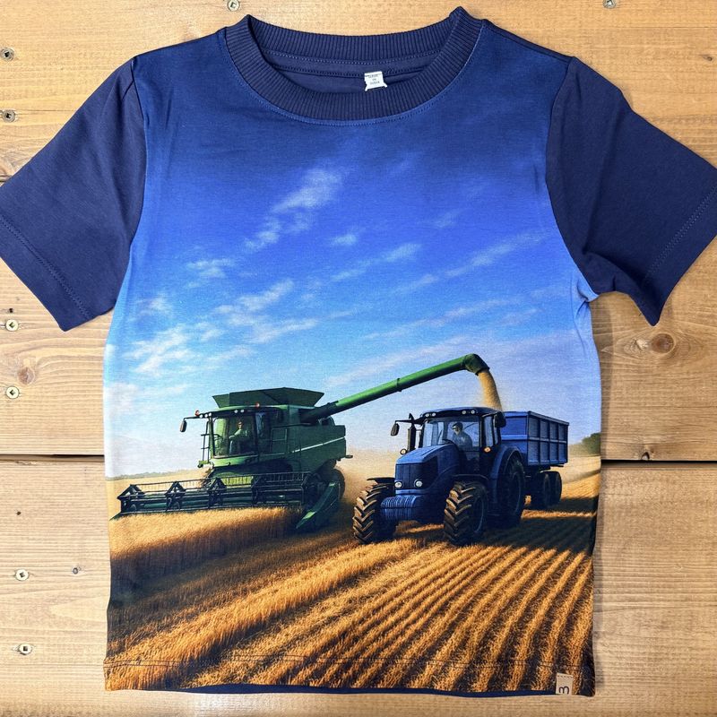 Minymo/Tee SS/Combine &amp; Blue Tractor/Navy