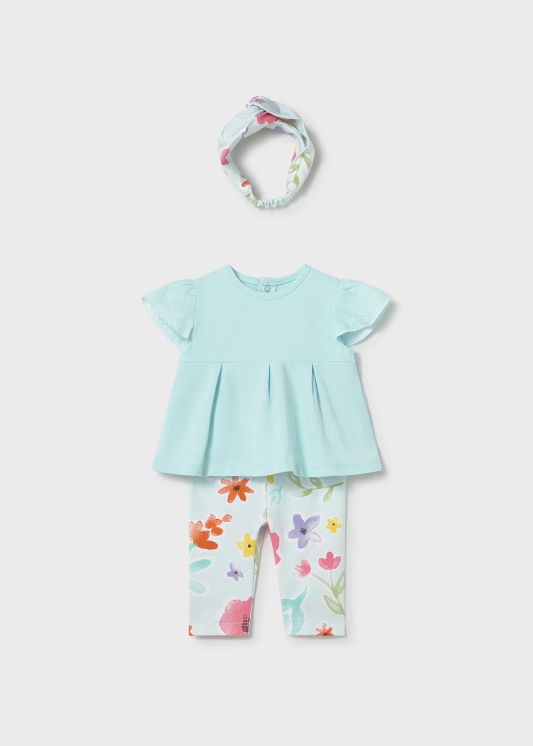 Mayoral/Infant 3-Pc Set with Floral Leggings &amp; Headband/Hawaii/