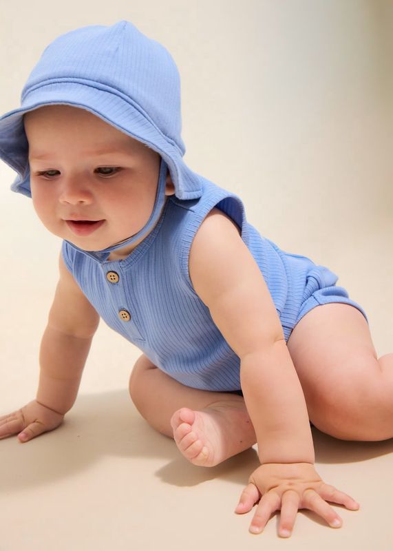 Mayoral/Infant Shorts &amp; Hat Set/Velero (Periwinkle Blue)