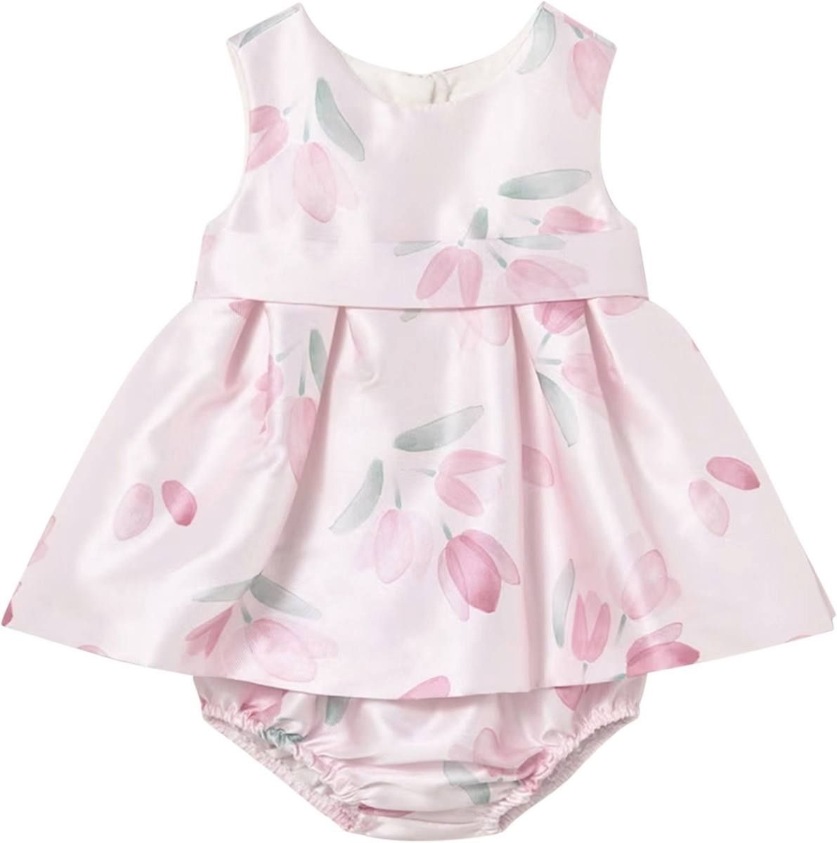 Mayoral/Infant Satin Tulip Dress/Pink