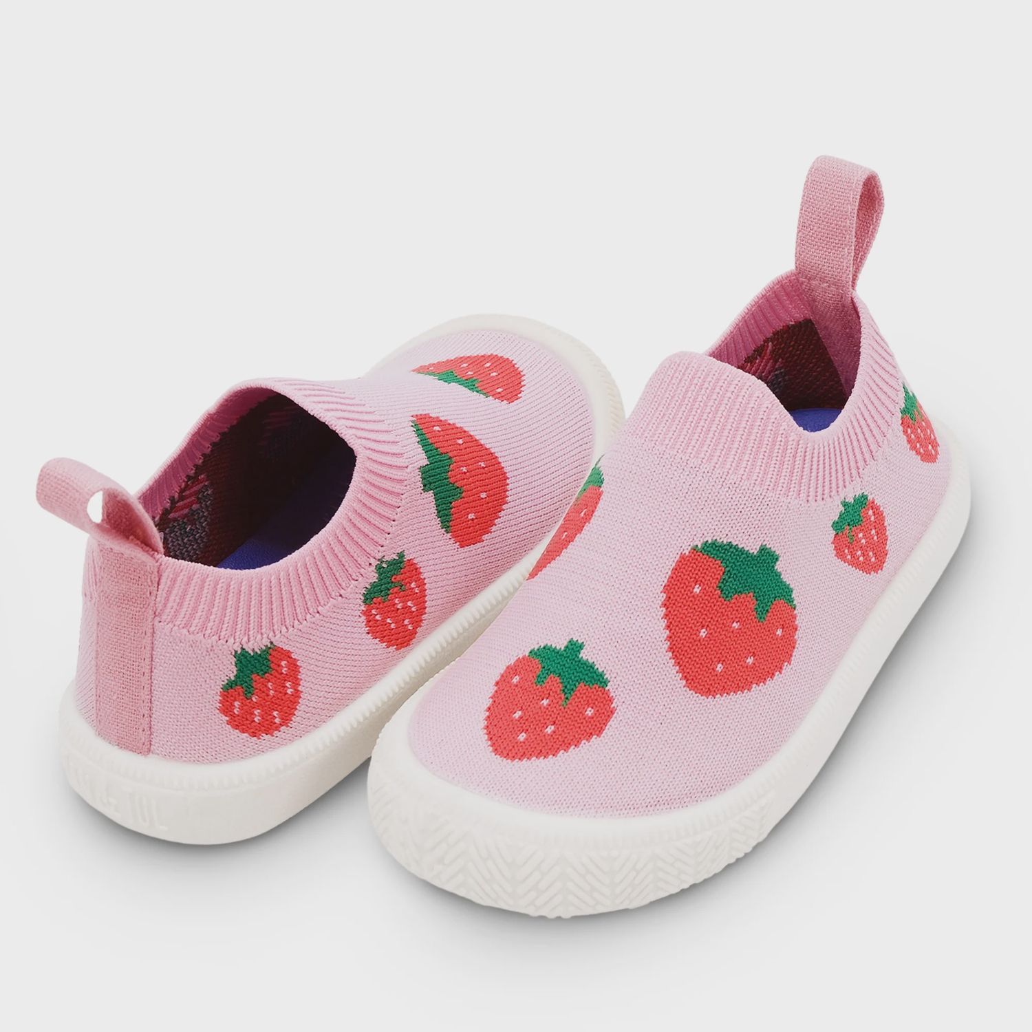Graphic Knit Shoes in Pink Strawberry
