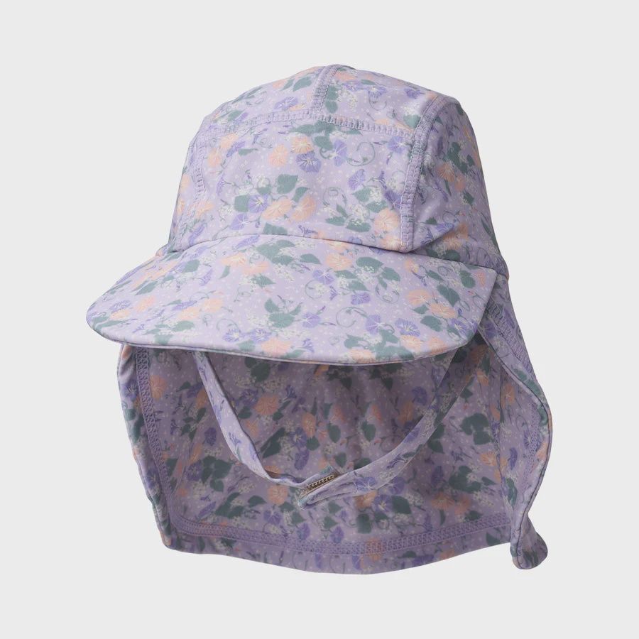 Wheat/UV Sun Hat Tonga/Purple Light Petunias