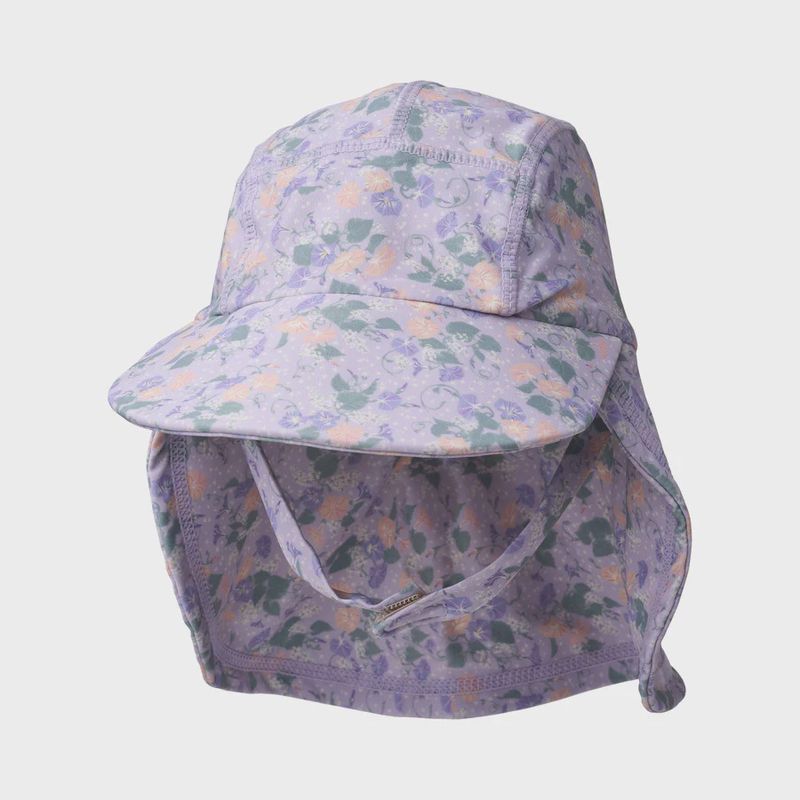 Wheat/UV Sun Hat Tonga/Purple Light Petunias
