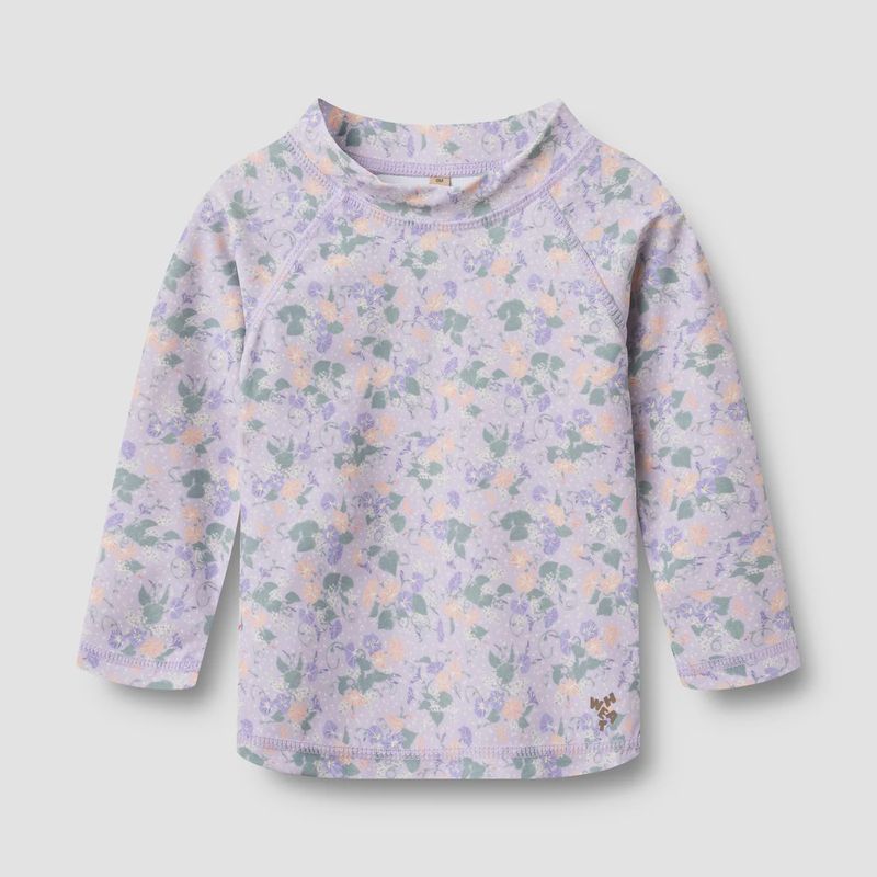 Wheat/Swim T-Shirt L/S Dilan/Purple Light Petunias