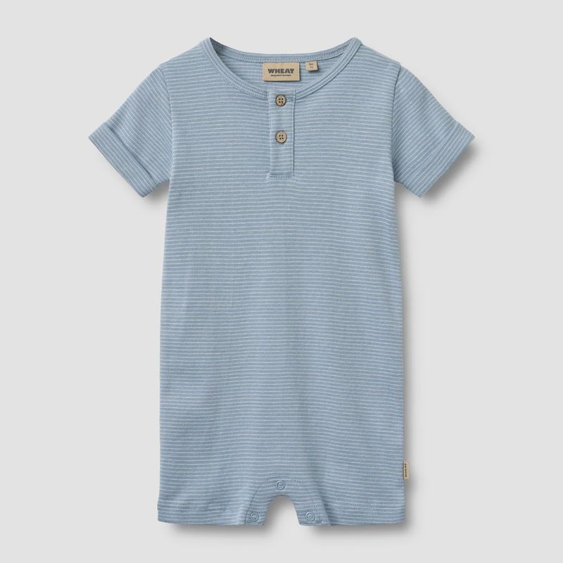 Wheat/Jumpsuit S/S Alfred/Faded Blue Stripes