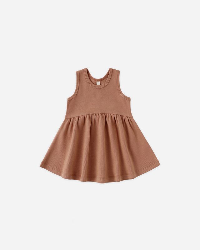 Quincy Mae Ribbed Tank Dress Poppy
