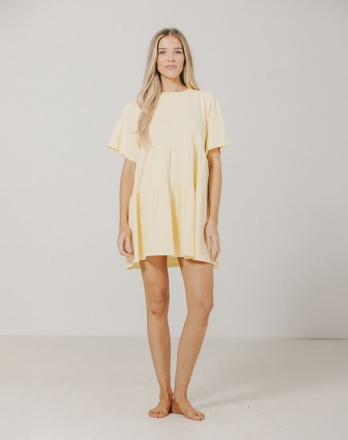 Brunette the Label/Tiered Dress/Limoncello/ XS/S