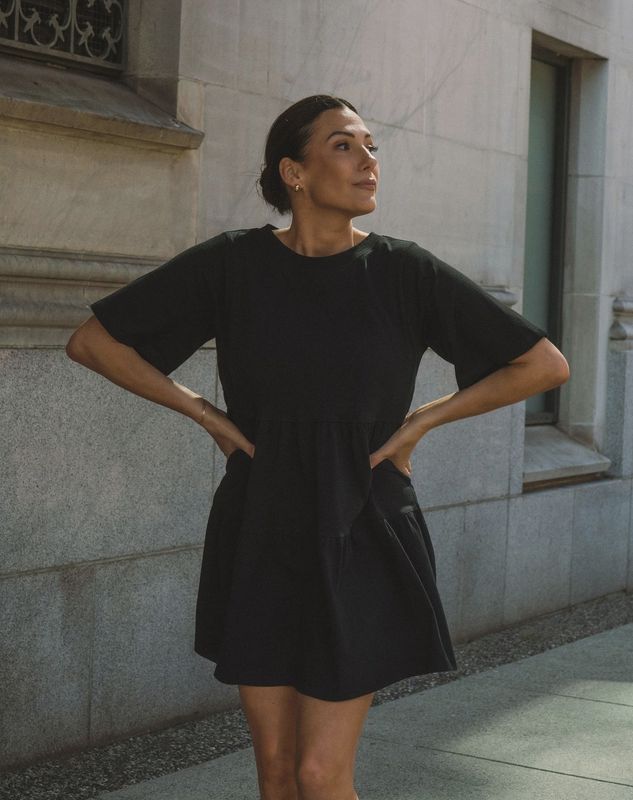 Brunette the Label/Tiered Dress/Black