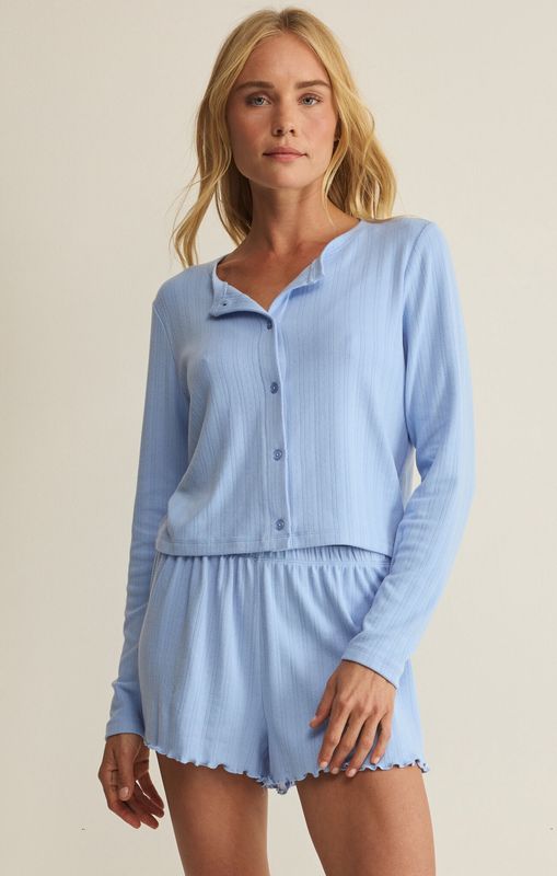 Z Supply/Lovely Pointelle Top/Ice Blue