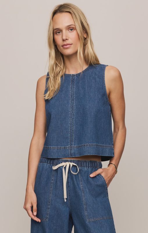 Z Supply/Sun Seeker Denim Tank/Coastal Water