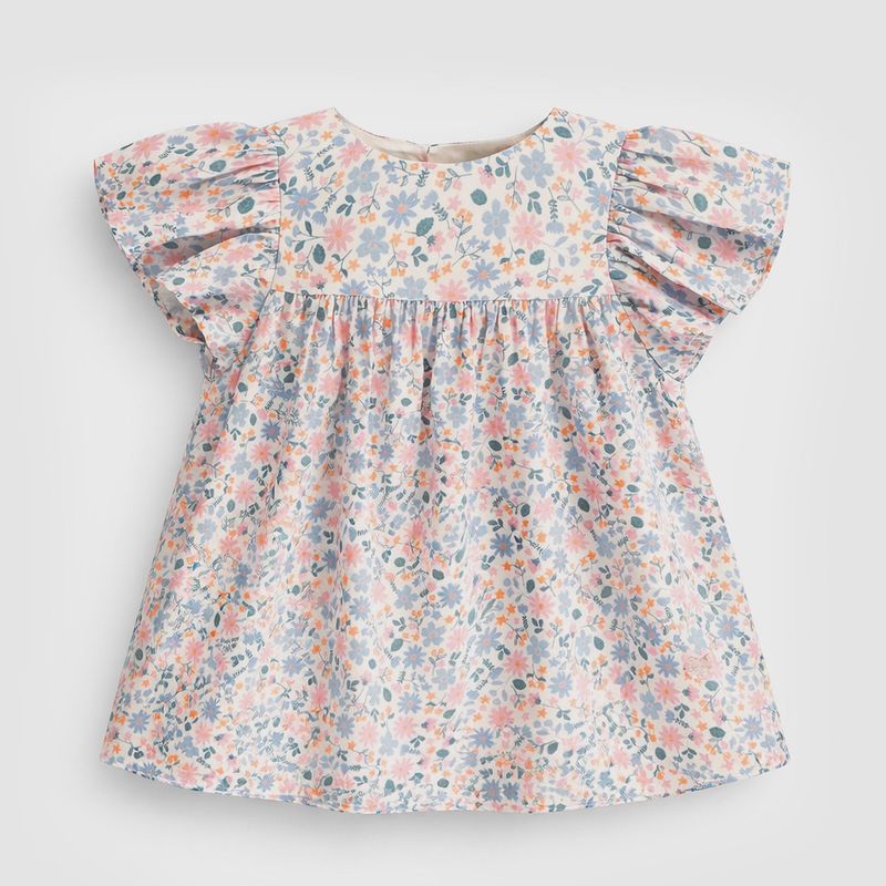 Souris mini/Baby Girls Floral Ruffle Dress