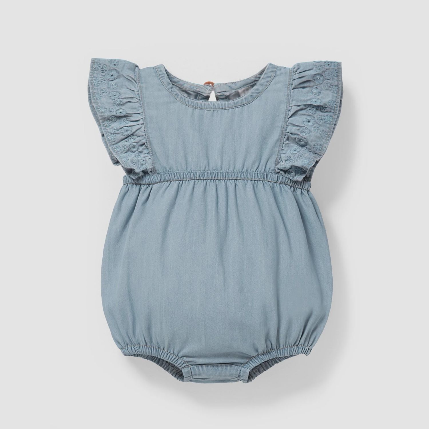 Souris Mini/Denim Romper Ruffle Sleeve