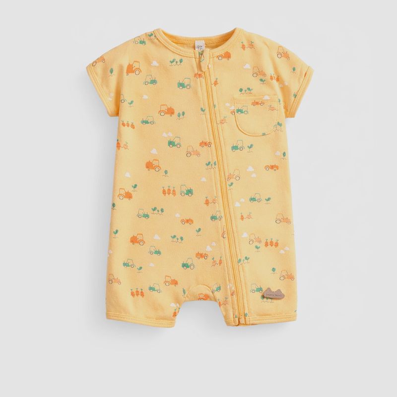 Souris Mini/Tractor Zippered Romper