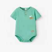 Souris Mini/S/S Onsie Tractor/Mint Green