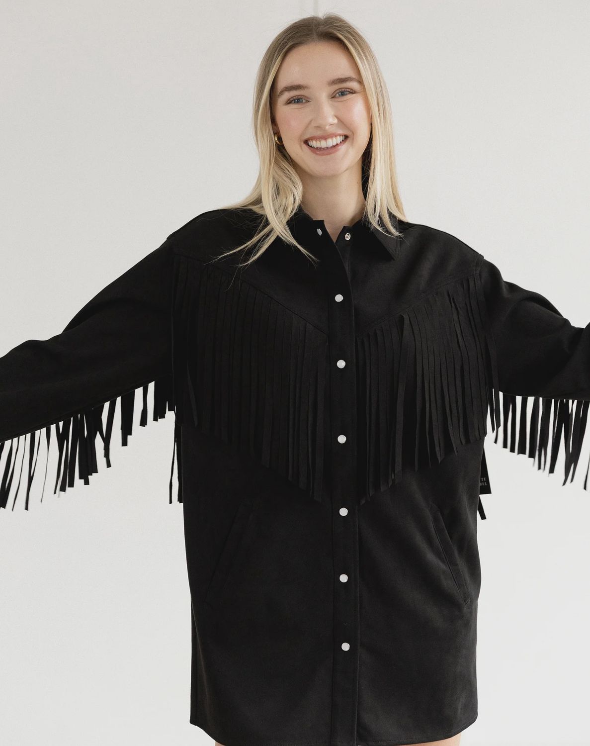 Brunette the Label/Fringe Jacket/Black