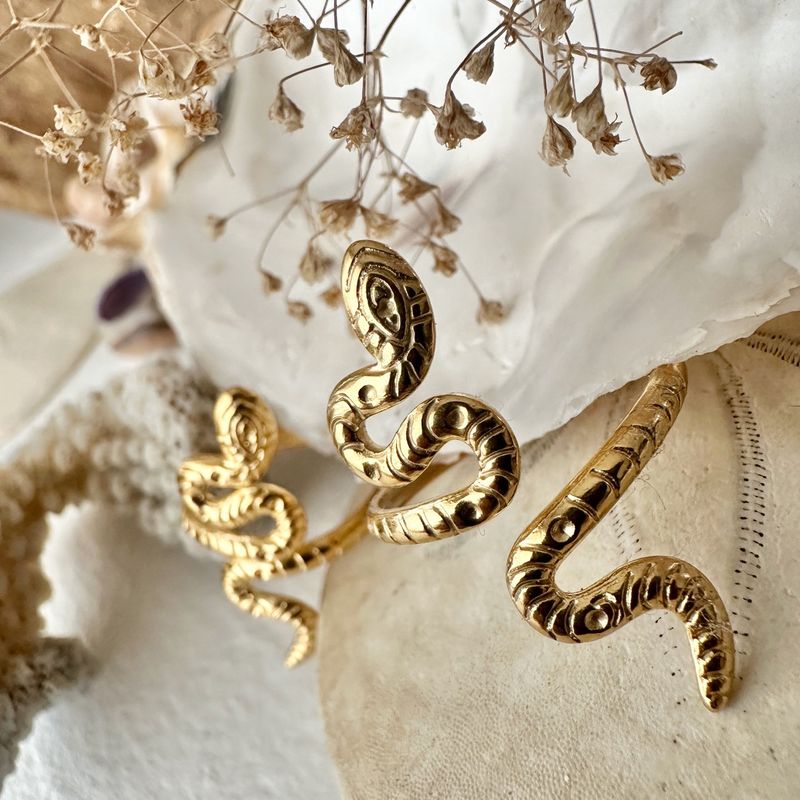 "Awanyu" Serpent Ring in Gold