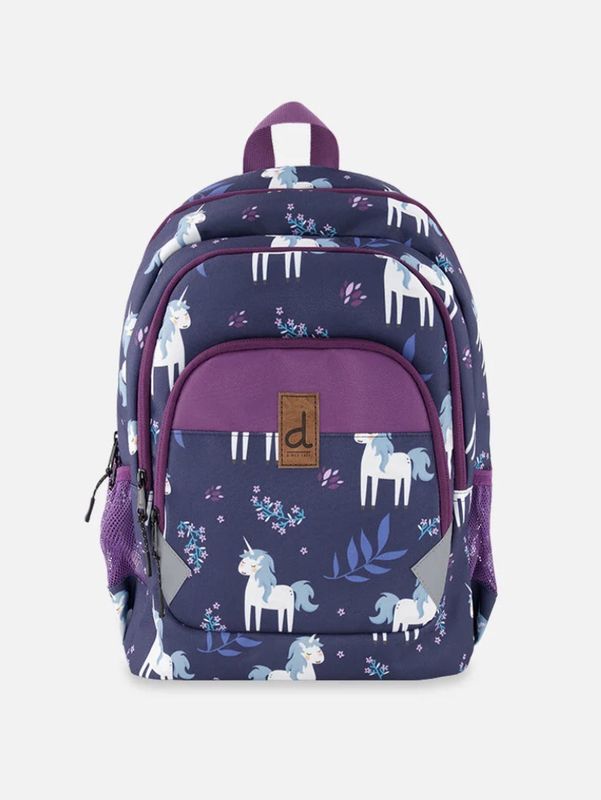 Deux Par Deux-Kids Backpack/Navy Unicorn