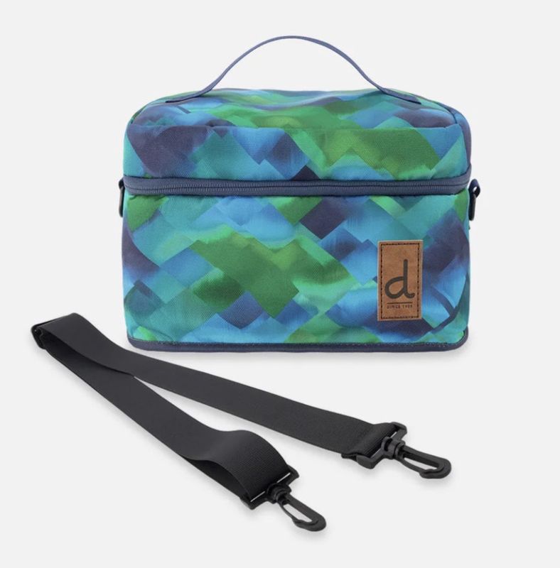 Deux Par Deux-Lunch Box/Blue-Green Tiles
