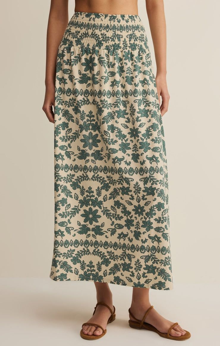 Leya Tera Paisley Maxi Skirt in Everglade
