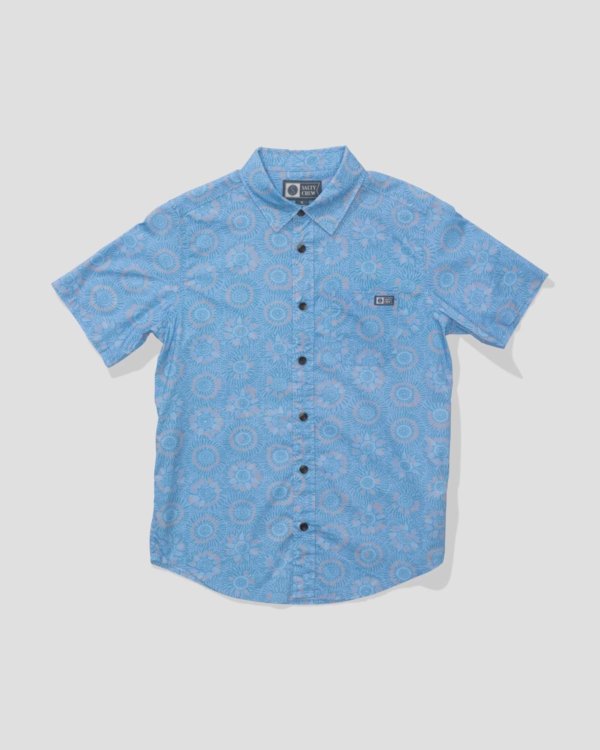 Salty Crew/Crew Boys SS Button Up/Coast Blue